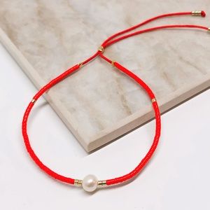 Free People Pearl and Glass Beaded Bracelet